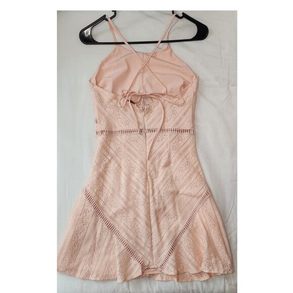 Angl NWOT Pal Pink Eyelet Dress Size Small - Picture 2 of 4